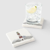 Leuchtturm Steinuntersetzer (Seitenansicht)