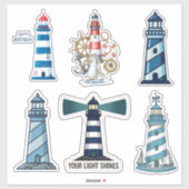 Leuchtturm-Sticker-Sammlung Aufkleber (Blatt)