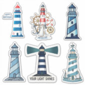 Leuchtturm-Sticker-Sammlung Aufkleber (Vorderseite)
