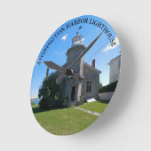 Leuchtturm Stonington Harbour, CT Round Wall Clock Runde Wanduhr (Winkel)