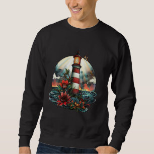 Leuchtturm Strand Haus Segeln Bootfahren Meer Leuc Sweatshirt