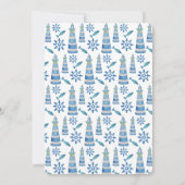 Leuchtturm Strand Wasserfarbe Handbemalte Einladun Einladung (Rückseite)