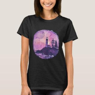Leuchtturm Strandhaus Segeln Bootfahren Meer Licht T-Shirt