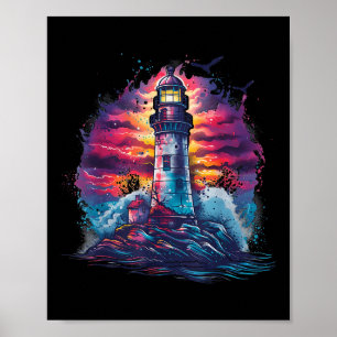 Leuchtturm Strandhaus Segeln Meer Bootfahren Licht Poster