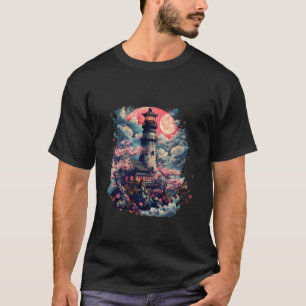 Leuchtturm Strandhaus Segeln Meer Bootfahren Licht T-Shirt