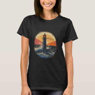 Leuchtturm Strandhaus Segeln Meer Bootfahren Licht T-Shirt