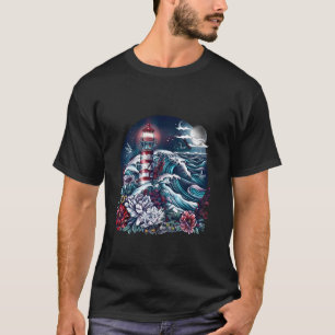 Leuchtturm Strandhaus Segeln Meer Bootfahren Licht T-Shirt