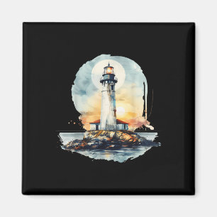 Leuchtturm Strandhaus Segeln Meer Strand Bootfahre Magnet