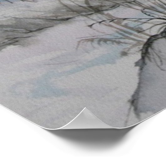 Leuchtturm Strandkunst Poster (Ecke)