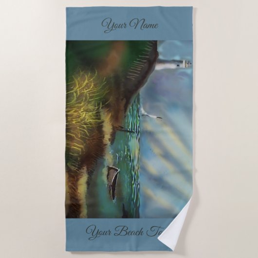 Leuchtturm Strandtuch (Vorderseite)