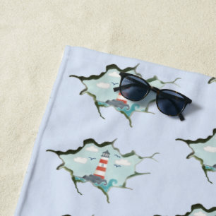 Leuchtturm  strandtuch