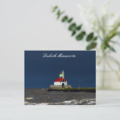 Leuchtturm Sturm Postkarte (Stehend Vorderseite)