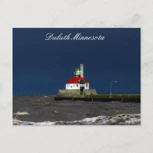 Leuchtturm Sturm Postkarte