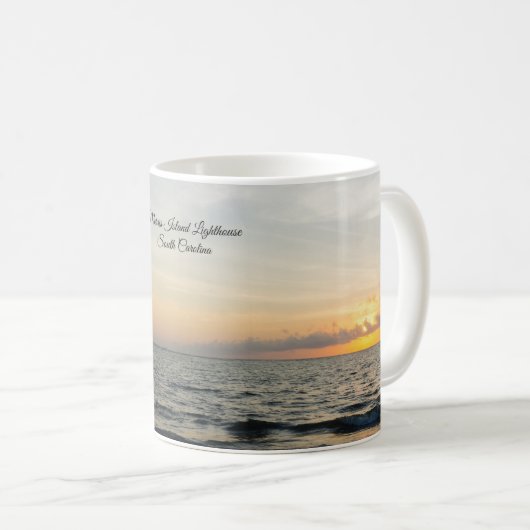 Leuchtturm Sunrise Kaffee Tasse (VorderseiteRechts)