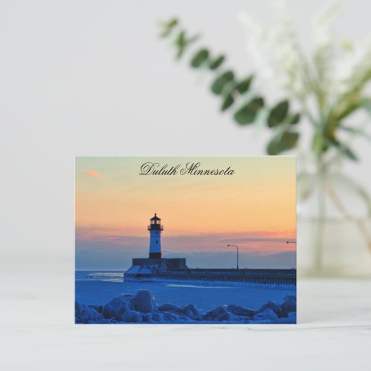 Leuchtturm Sunrise Postkarte (Stehend Vorderseite)