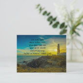 Leuchtturm Sunset Christlich Bibel Verse Postkarte (Stehend Vorderseite)