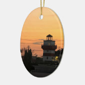 Leuchtturm Sunset Ornament (Links)