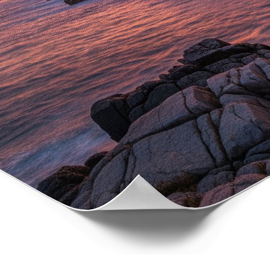 Leuchtturm Sunset Poster (Ecke)