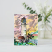 Leuchtturm Sunset Postkarte (Stehend Vorderseite)