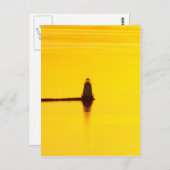 Leuchtturm Sunset Postkarte (Vorne/Hinten)