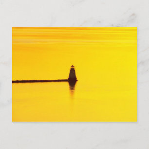 Leuchtturm Sunset Postkarte