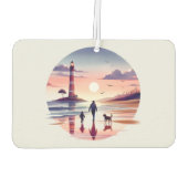 Leuchtturm Sunset Walk Coastal Szene Autolufterfrischer (Rückseite)