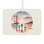 Leuchtturm Sunset Walk Coastal Szene Autolufterfrischer (Vorderseite)