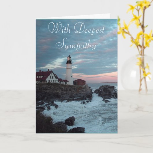 Leuchtturm Sympathy-Karte Karte (Gelbe Blume)