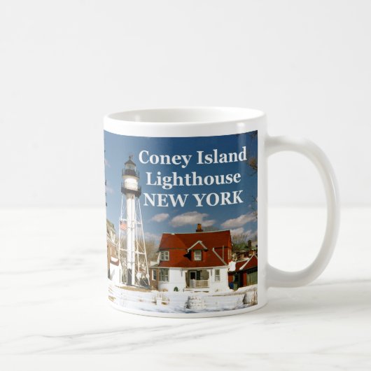 Leuchtturm-Tasse der Coney-Insel-, New York Kaffeetasse (Rechts)