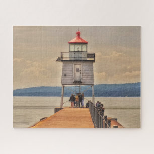 Leuchtturm Two Harbors Minnesota am Lake Superior Puzzle