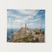 Leuchtturm u. Museum | Cabo Vilan Galizien Spanien Wandteppich (Vorderseite (Horizontal))
