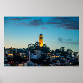 Leuchtturm über der Bucht Poster