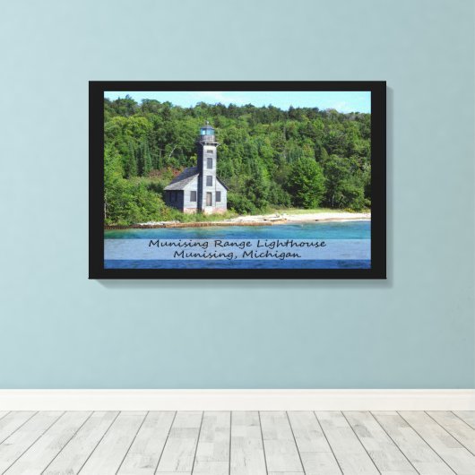 Leuchtturm/überzogene Canvas Leinwanddruck (Insitu (Holzboden))