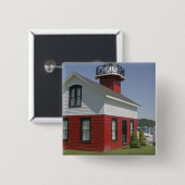 Leuchtturm umsiedelt Küste in Douglas nahe 2 Button (Vorne & Hinten)