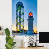 Leuchtturm und Alphabetischer Turm Poster (Heimbüro)