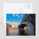 Leuchtturm und Brücke York Postkarte (Vorne/Hinten)