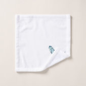 Leuchtturm und Gingham Kariert  Badhandtuch Set (Waschlappen)