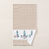 Leuchtturm und Gingham Kariert Bath Handtuch Set (Handtuch)