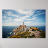 Leuchtturm und Museum | Cabo Vilan Galicia Spanien Poster (Vorne)
