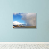 Leuchtturm und nahender Sturm Leinwanddruck (Insitu (Holzboden))