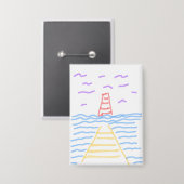 Leuchtturm und Pier Button (Vorderseite/Rückseite)