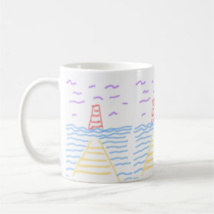 Leuchtturm und Pier Kaffeetasse