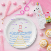 Leuchtturm und Pier Pappteller (Party)