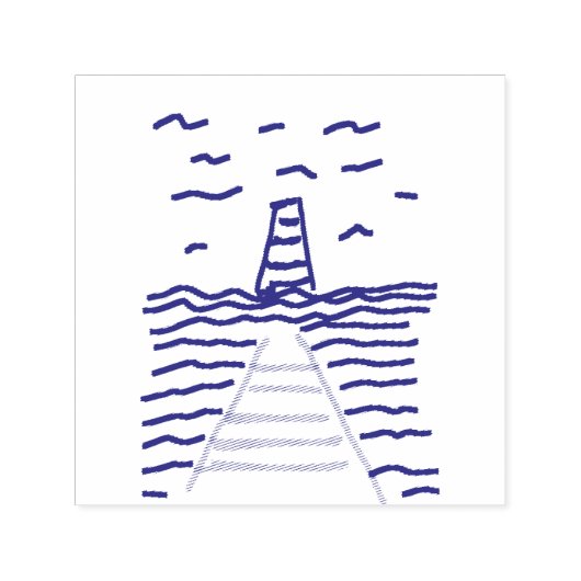 Leuchtturm und Pier Permastempel (Design)