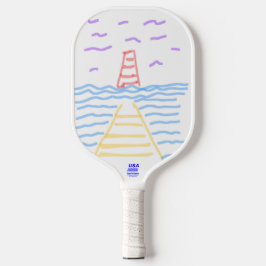 Leuchtturm und Pier Pickleball Schläger