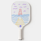 Leuchtturm und Pier Pickleball Schläger (Rückseite)