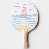Leuchtturm und Pier Tischtennis Schläger (Rückseite)