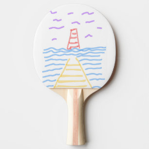 Leuchtturm und Pier Tischtennis Schläger