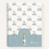 Leuchtturm und Sailboat Traumstrand Notizblock (Vorderseite)