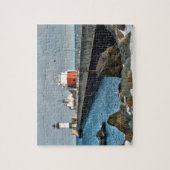 Leuchtturm und Schiff Puzzle (Vertikal)